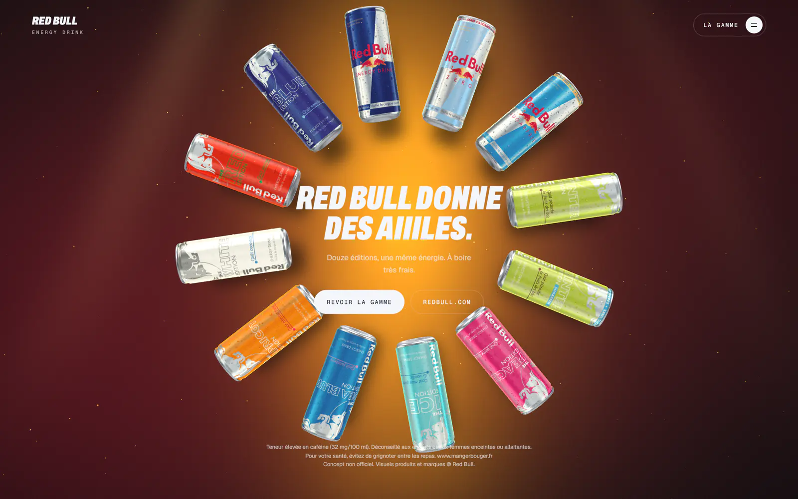 Le final : les douze canettes disposées en soleil rayonnant.